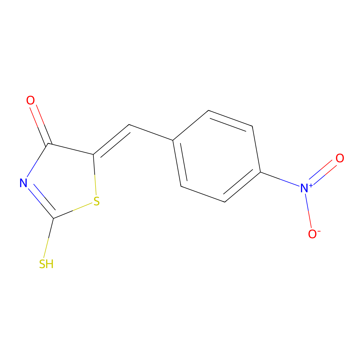 5-(4-Nitro-benzylidene)-2-thioxo-thiazolidin-4-one molecular structure, CAS 1134203-13-6