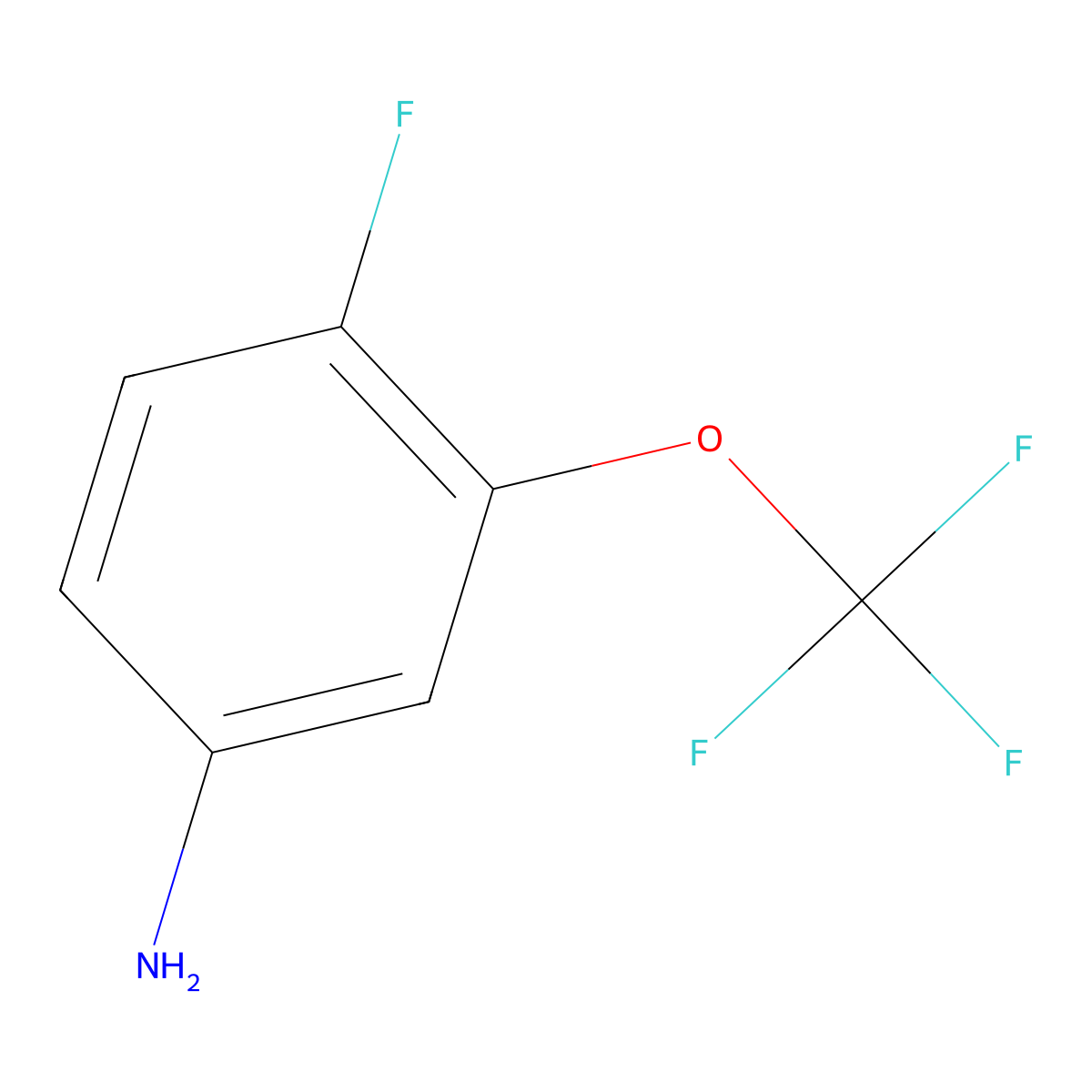 4-Fluoro-3-(trifluoromethoxy)aniline molecular structure, CAS 113421-98-0