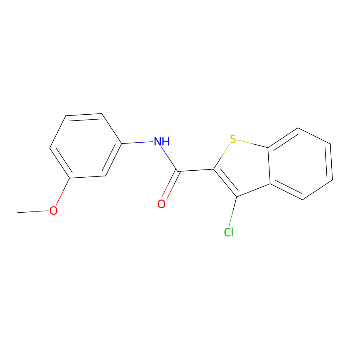 3-chloro-N-(3-methoxyphenyl)-1-benzothiophene-2-carboxamide molecular structure, CAS 113424-97-8