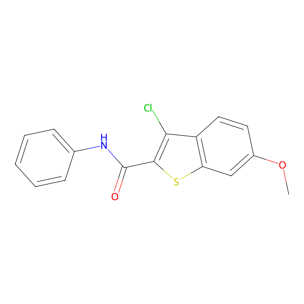 3-Chloro-6-methoxy-N-phenylbenzo[b]thiophene-2-carboxamide molecular structure, CAS 113424-98-9