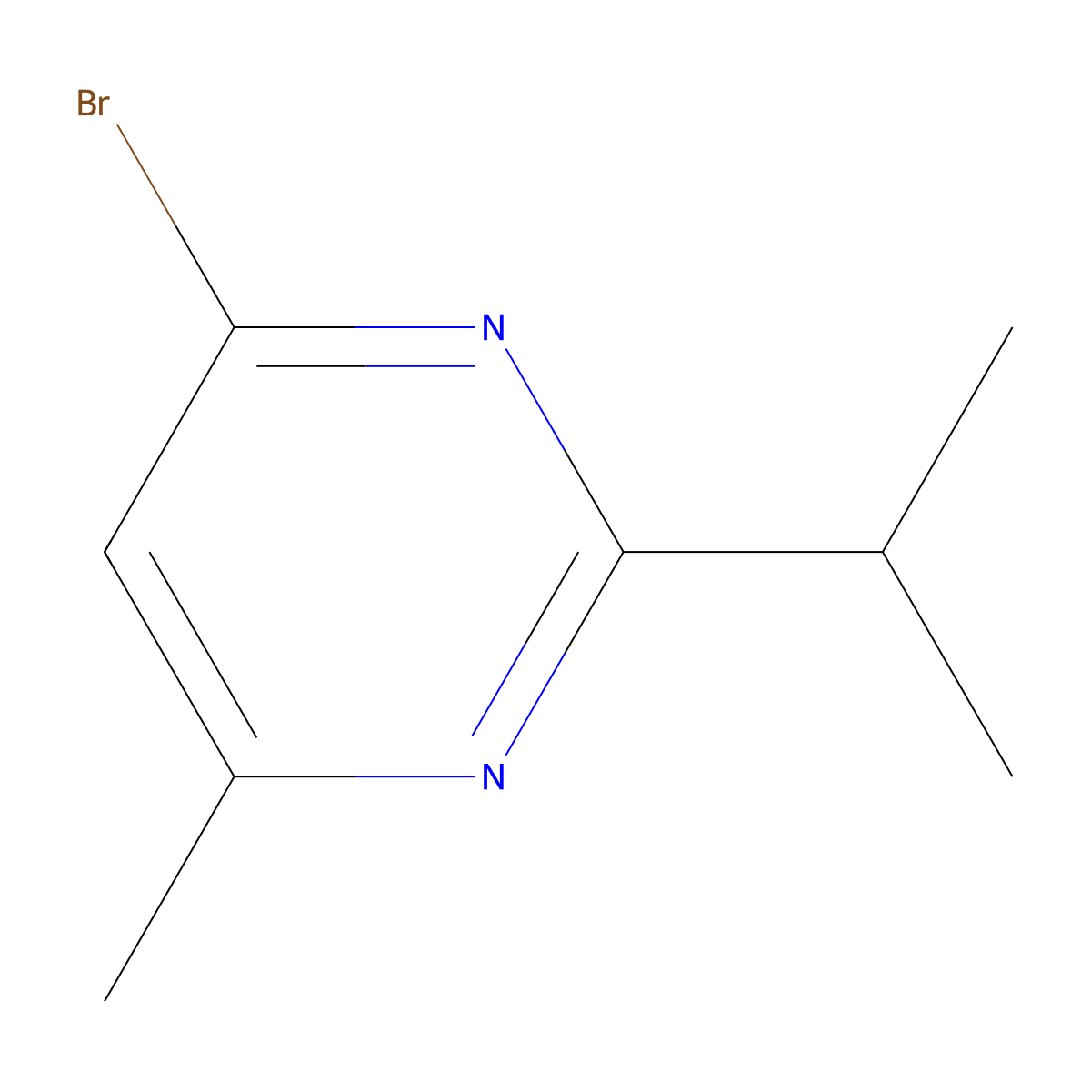 4-Bromo-6-methyl-2-(propan-2-yl)pyrimidine molecular structure, CAS 1134263-20-9