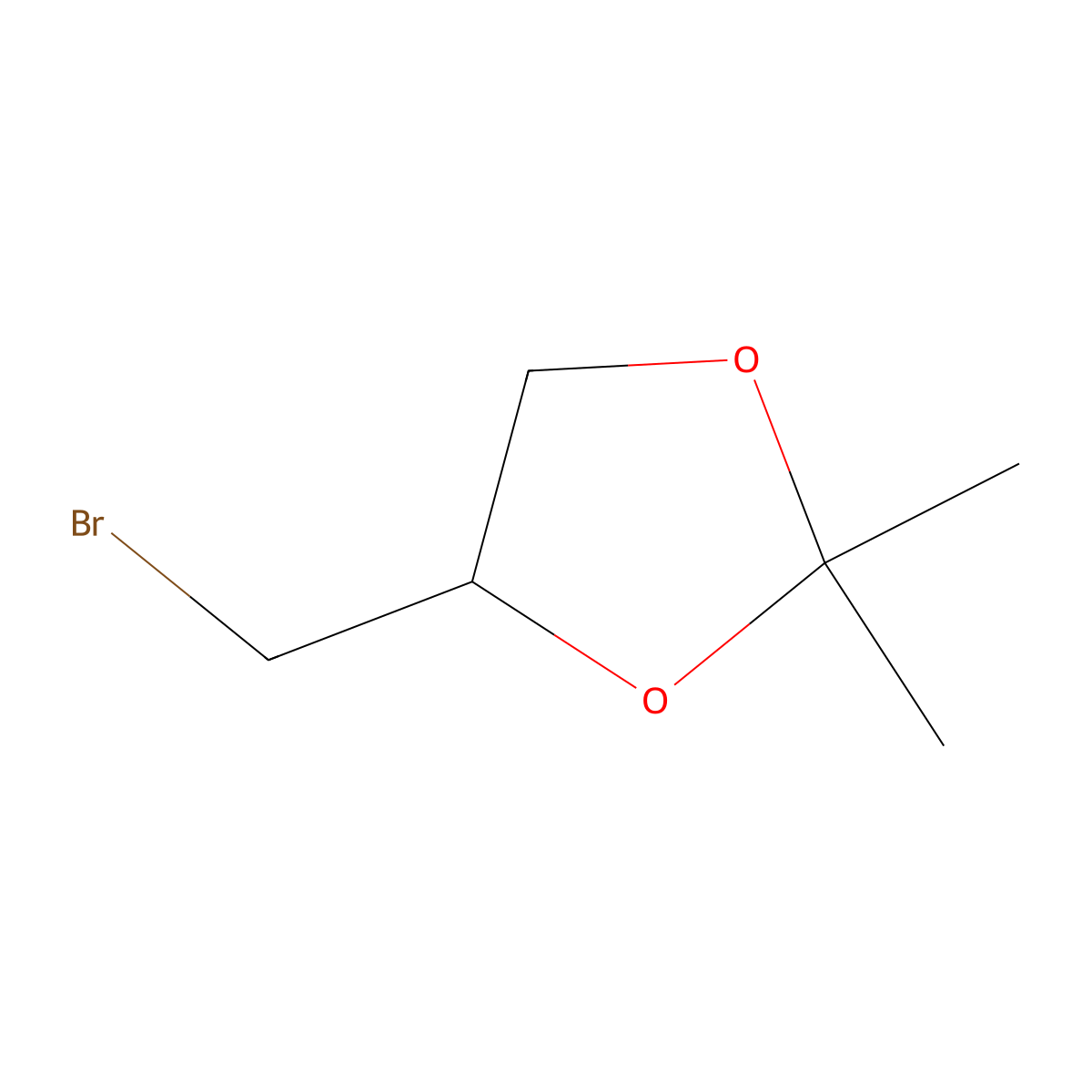(S)-4-(bromomethyl)-2,2-dimethyl-1,3-dioxolane molecular structure, CAS 113428-57-2