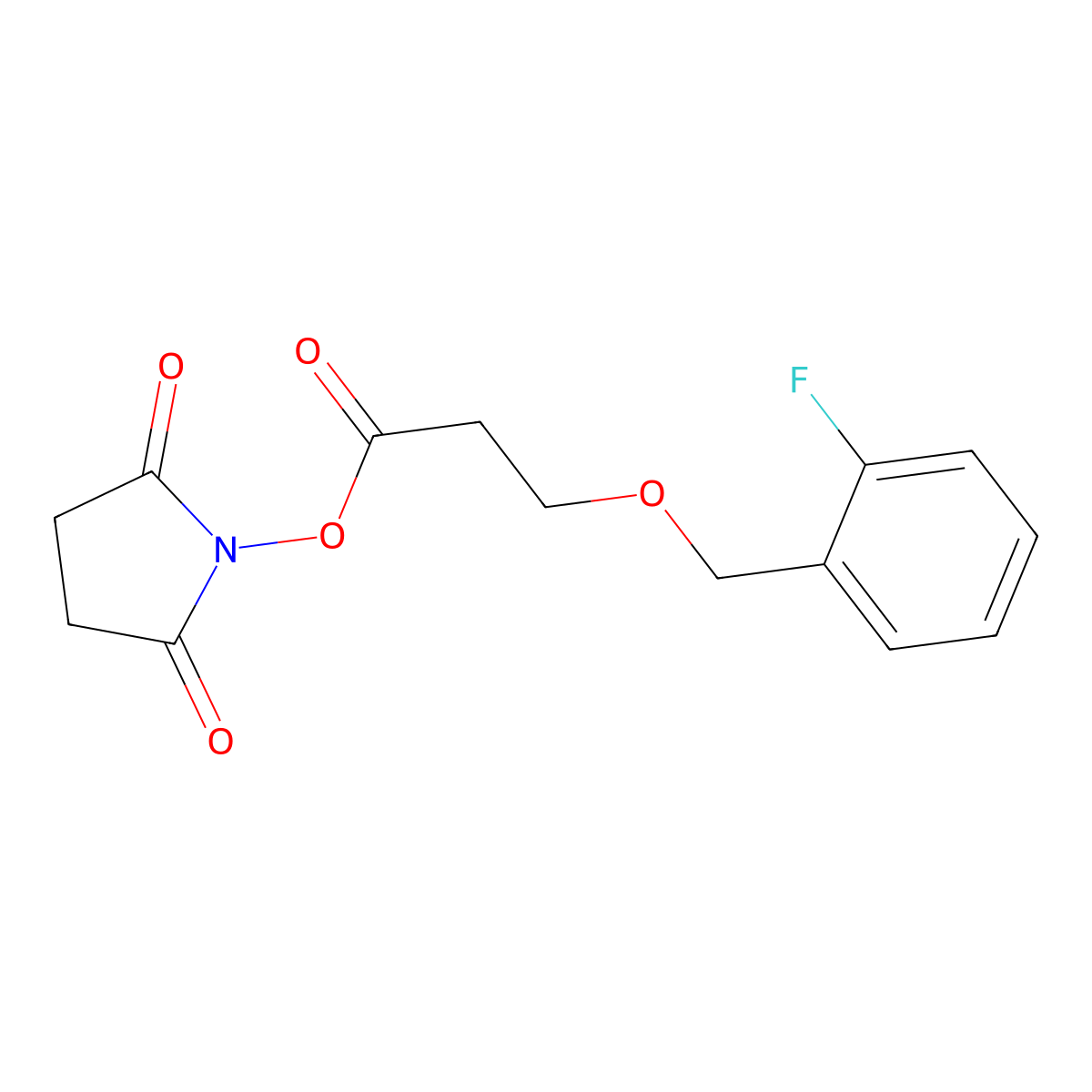 2,5-Dioxopyrrolidin-1-yl 3-((2-fluorobenzyl)oxy)propanoate molecular structure, CAS 1134280-64-0