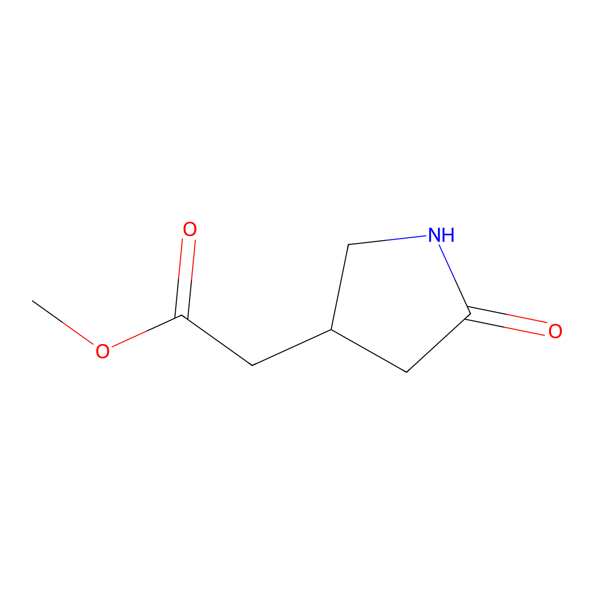 Methyl 5-Oxopyrrolidine-3-acetate molecular structure, CAS 1134289-71-6