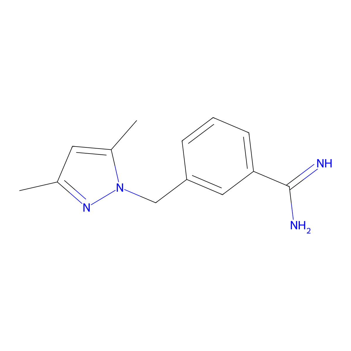 3-[(3,5-Dimethyl-1h-pyrazol-1-yl)methyl]benzene-1-carboximidamide molecular structure, CAS 1134297-99-6