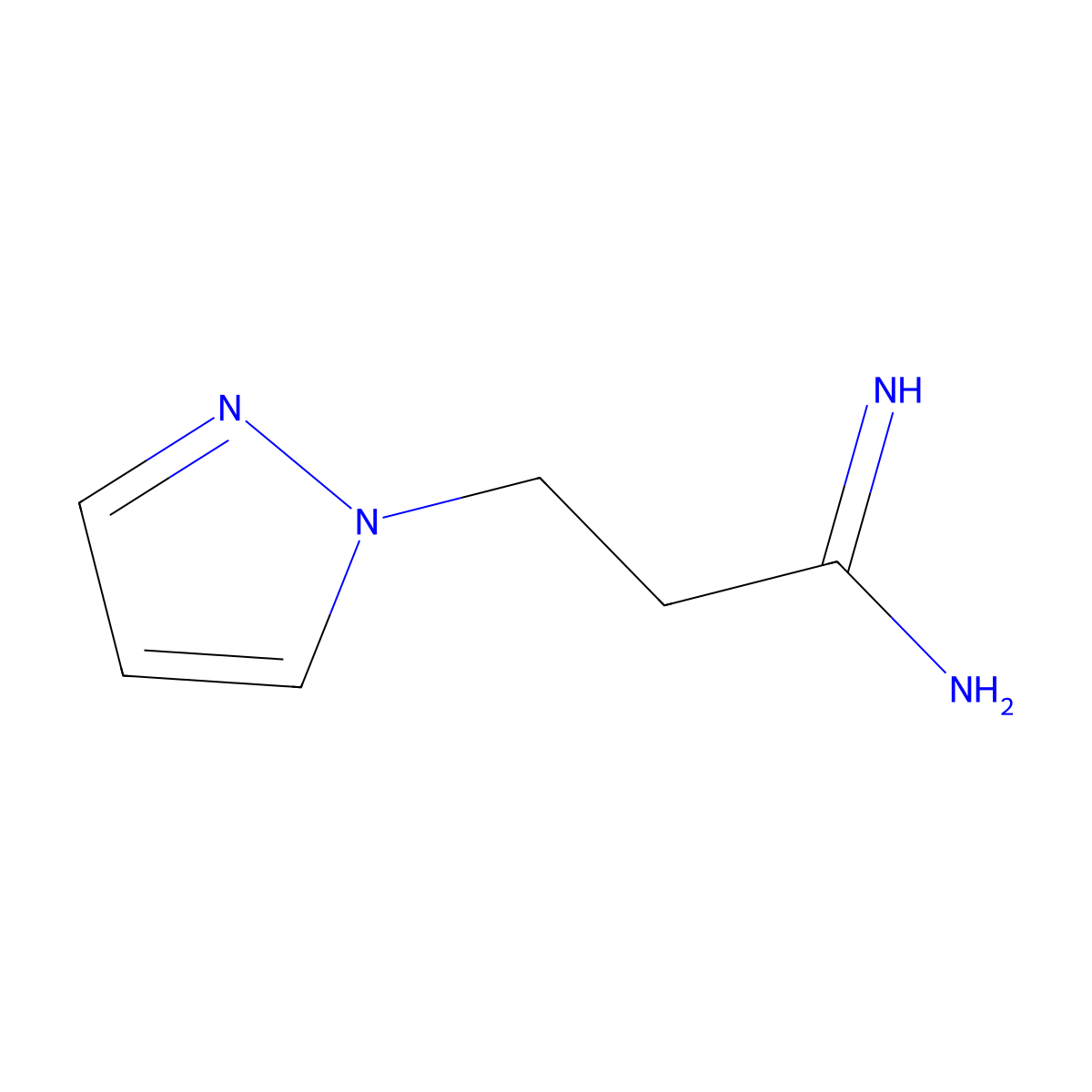 3-(1H-pyrazol-1-yl)propanimidamide molecular structure, CAS 1134311-24-2