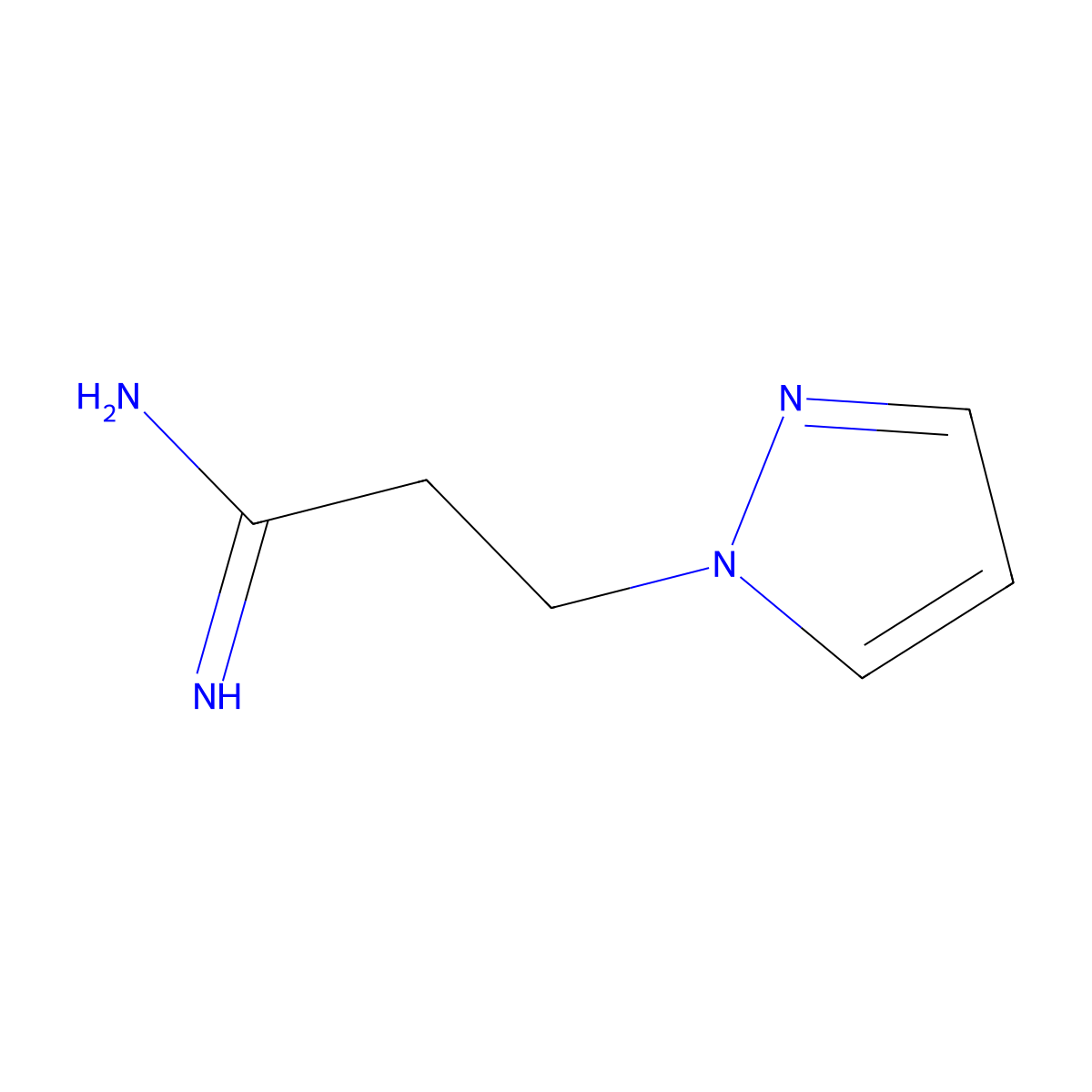 3-(1H-pyrazol-1-yl)propanimidamide molecular structure, CAS 1134311-24-2