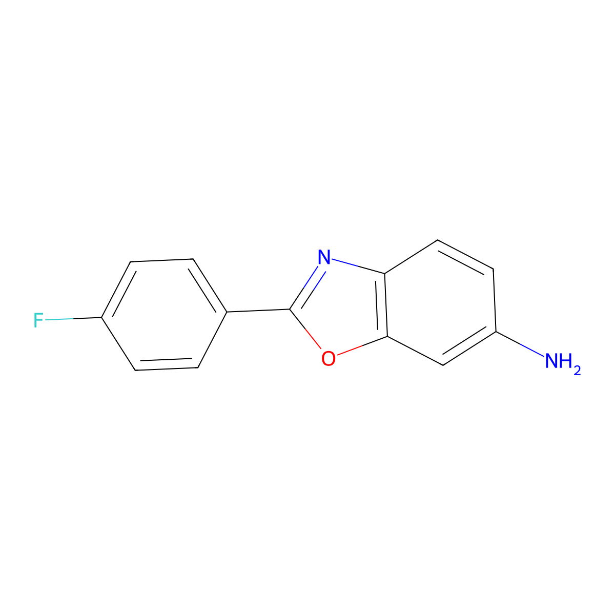 2-(4-Fluorophenyl)-1,3-benzoxazol-6-amine molecular structure, CAS 1134316-91-8
