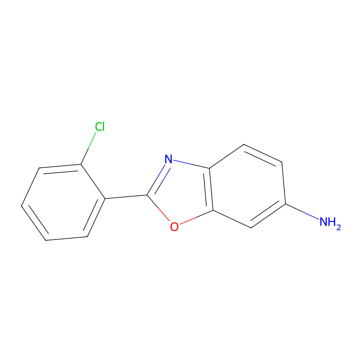2-(2-Chlorophenyl)-1,3-benzoxazol-6-amine molecular structure, CAS 1134316-96-3