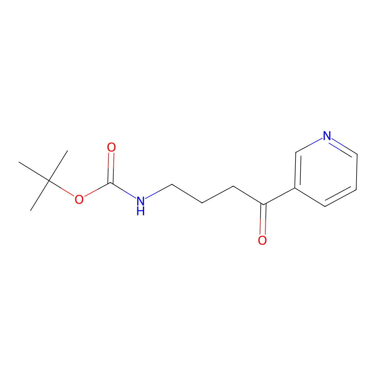 tert-Butyl (4-oxo-4-(pyridin-3-yl)butyl)carbamate molecular structure, CAS 1134327-87-9