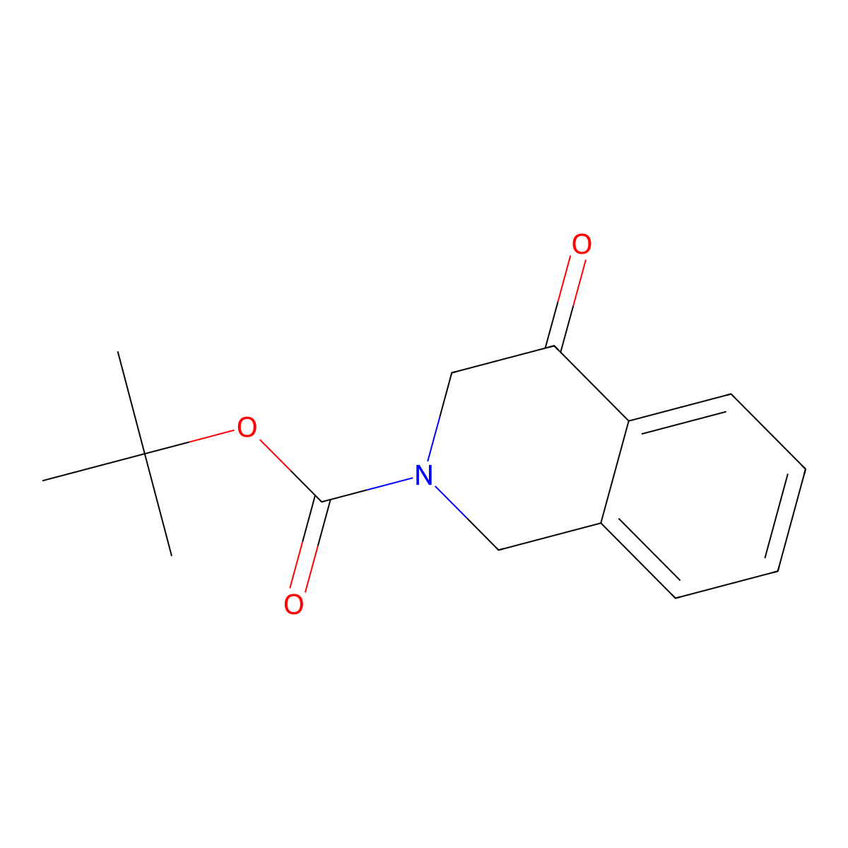 Tert-butyl 4-oxo-1,2,3,4-tetrahydroisoquinoline-2-carboxylate molecular structure, CAS 1134327-89-1