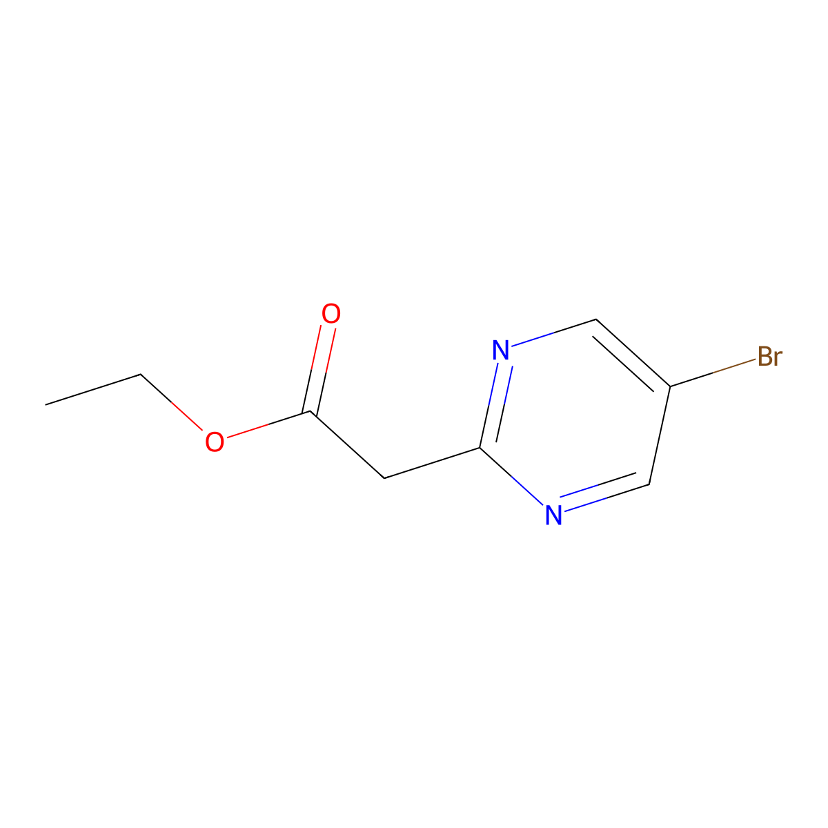 Ethyl 2-(5-bromopyrimidin-2-yl)acetate molecular structure, CAS 1134327-91-5