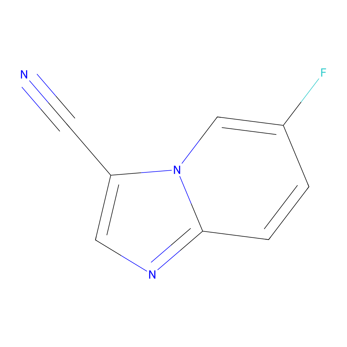 6-Fluoroimidazo[1,2-a]pyridine-3-carbonitrile molecular structure, CAS 1134327-96-0