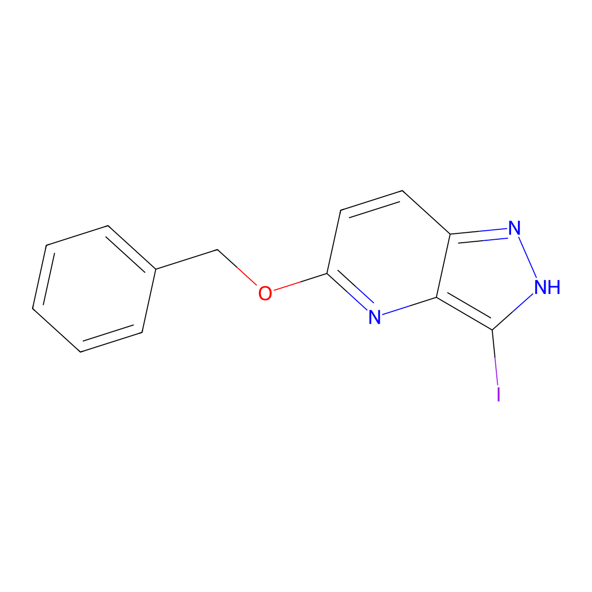 5-(Benzyloxy)-3-iodo-1H-pyrazolo[4,3-b]pyridine molecular structure, CAS 1134328-03-2