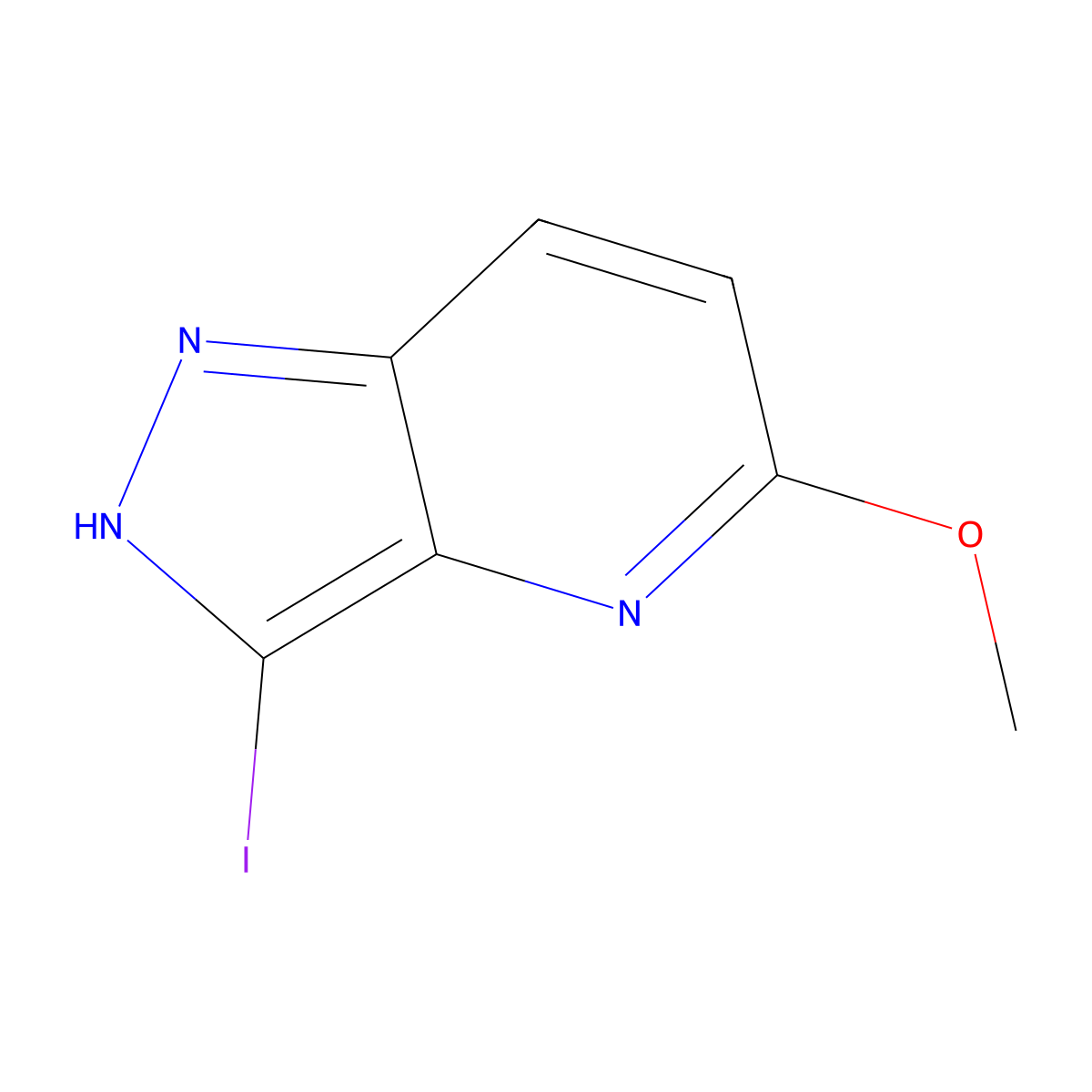 3-Iodo-5-methoxy-1H-pyrazolo[4,3-b]pyridine molecular structure, CAS 1134328-05-4