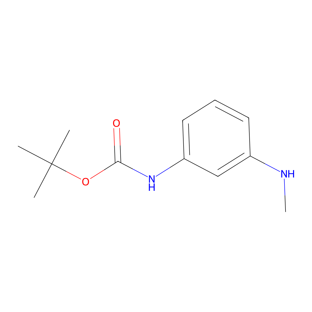 tert-Butyl (3-(methylamino)phenyl)carbamate molecular structure, CAS 1134328-09-8