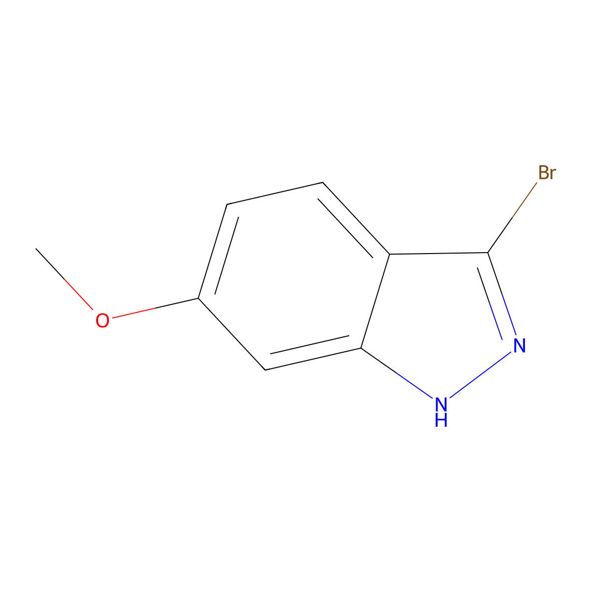 3-Bromo-6-methoxy-1H-indazole molecular structure, CAS 1134328-18-9