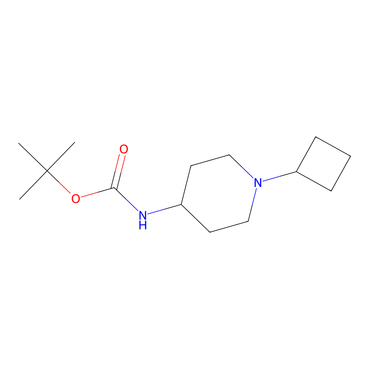 4-(Boc-Amino)-1-cyclobutyl-piperidine molecular structure, CAS 1134330-42-9
