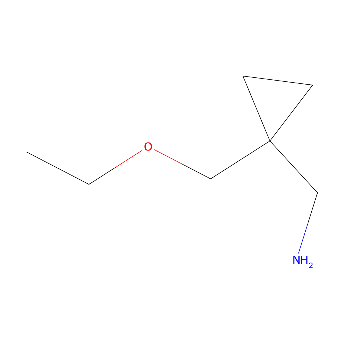 [1-(Ethoxymethyl)cyclopropyl]methanamine molecular structure, CAS 1134331-34-2