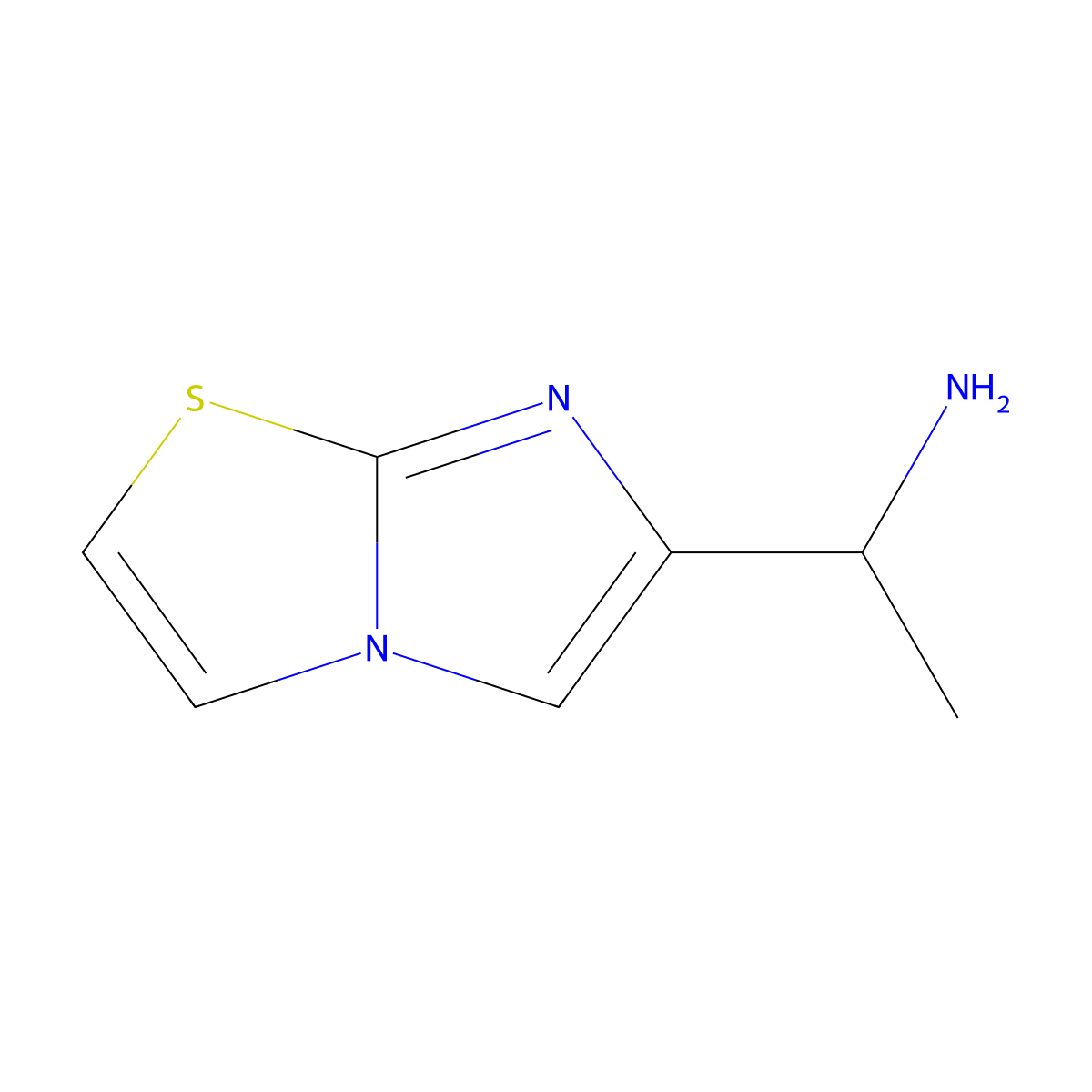1-(Imidazo[2,1-b]thiazol-6-yl)ethanamine molecular structure, CAS 1134333-38-2