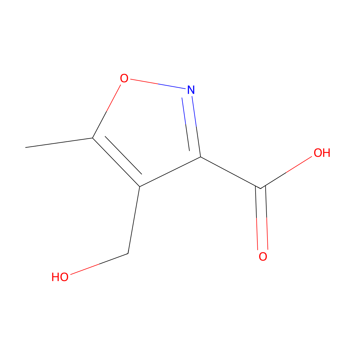 4-(Hydroxymethyl)-5-methylisoxazole-3-carboxylic acid molecular structure, CAS 1134333-99-5