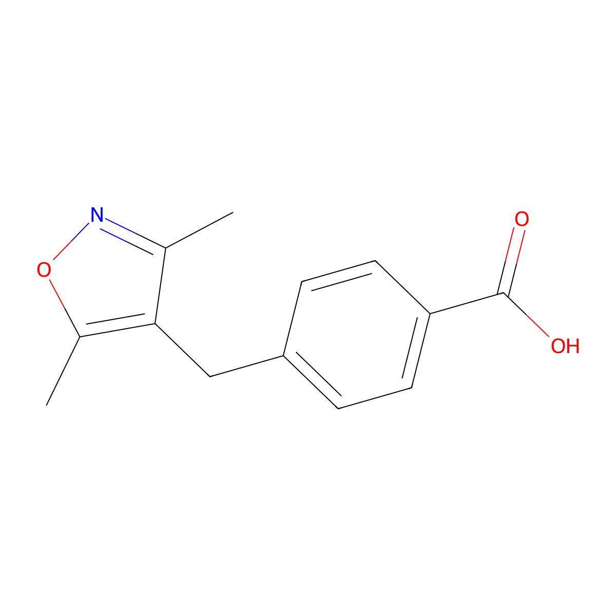 4-[(3,5-Dimethyl-1,2-oxazol-4-yl)methyl]benzoic acid molecular structure, CAS 1134334-29-4