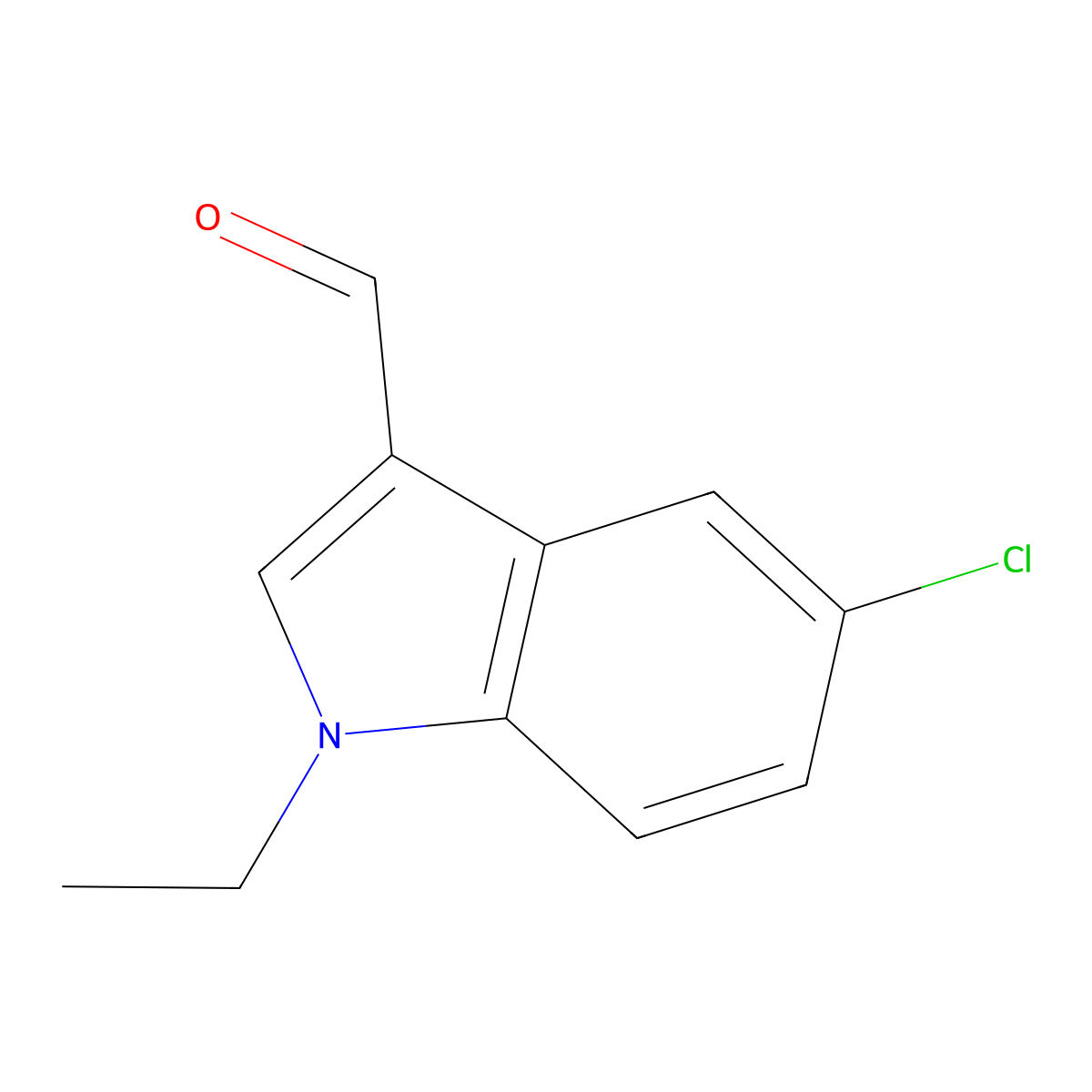 5-chloro-1-ethyl-1H-indole-3-carbaldehyde molecular structure, CAS 1134334-31-8