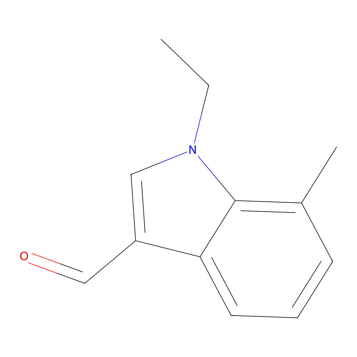 1-ethyl-7-methyl-1H-indole-3-carbaldehyde molecular structure, CAS 1134334-32-9