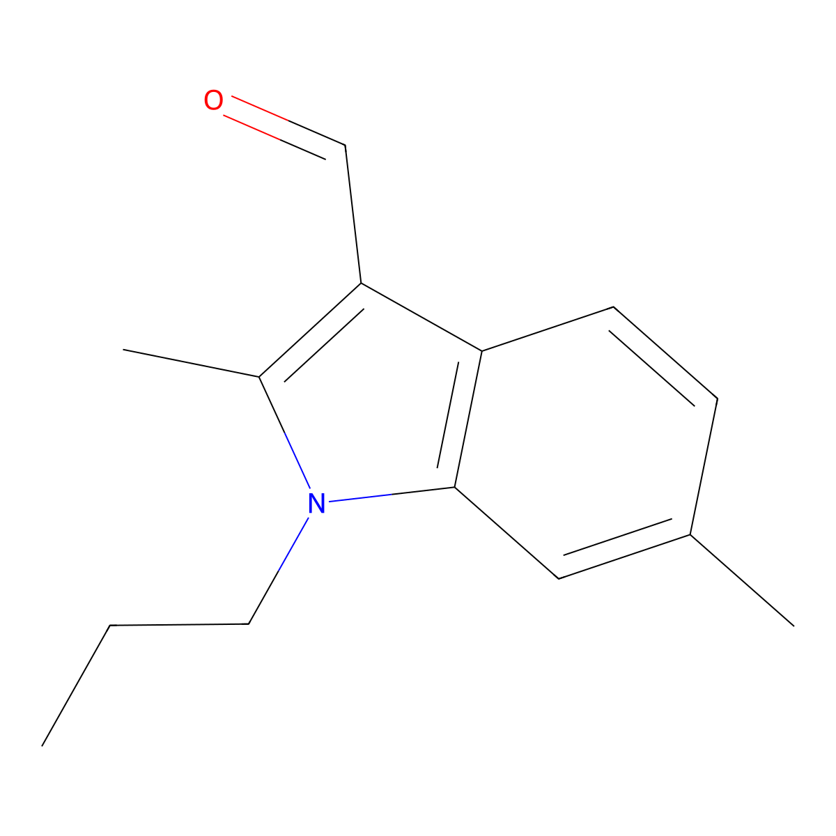 2,6-dimethyl-1-propyl-1H-indole-3-carbaldehyde molecular structure, CAS 1134334-36-3