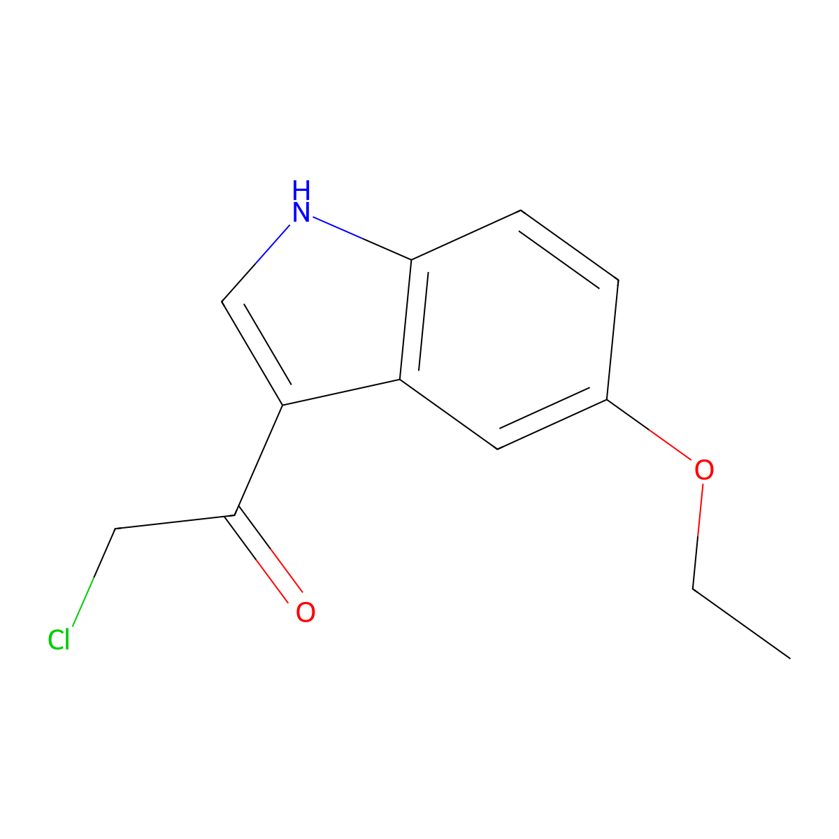 2-chloro-1-(5-ethoxy-1H-indol-3-yl)ethanone molecular structure, CAS 1134334-66-9