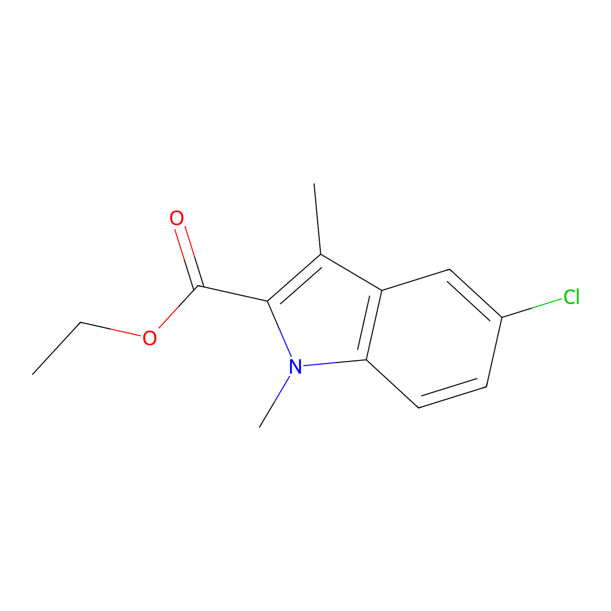 ethyl 5-chloro-1,3-dimethyl-1H-indole-2-carboxylate molecular structure, CAS 1134334-77-2