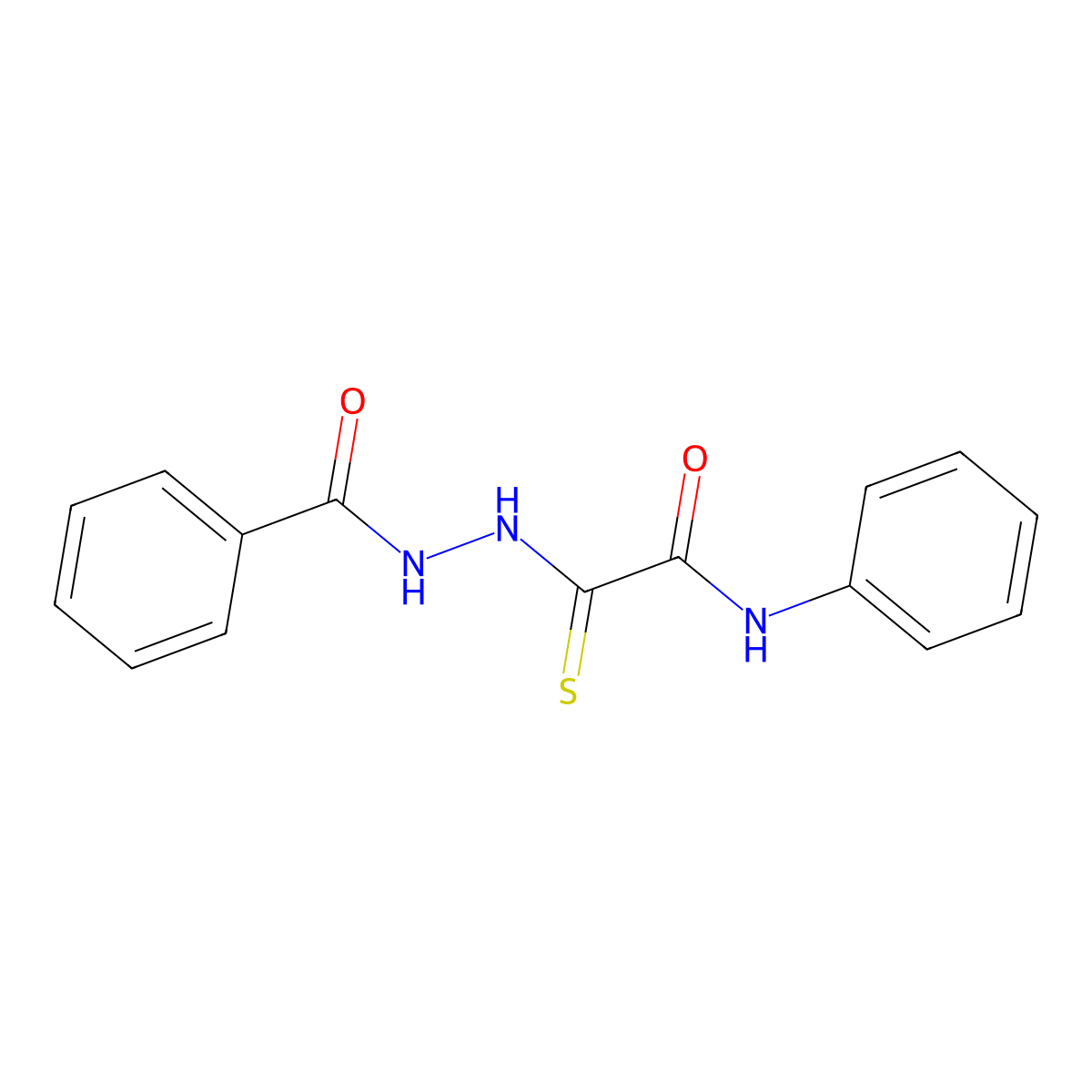 2-(2-benzoylhydrazino)-N-phenyl-2-thioxoacetamide molecular structure, CAS 1134334-98-7