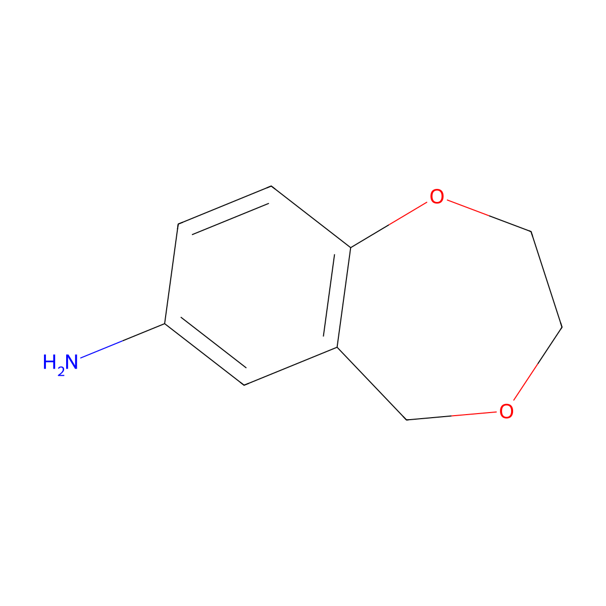 2,3-dihydro-5H-1,4-benzodioxepin-7-amine molecular structure, CAS 1134335-02-6