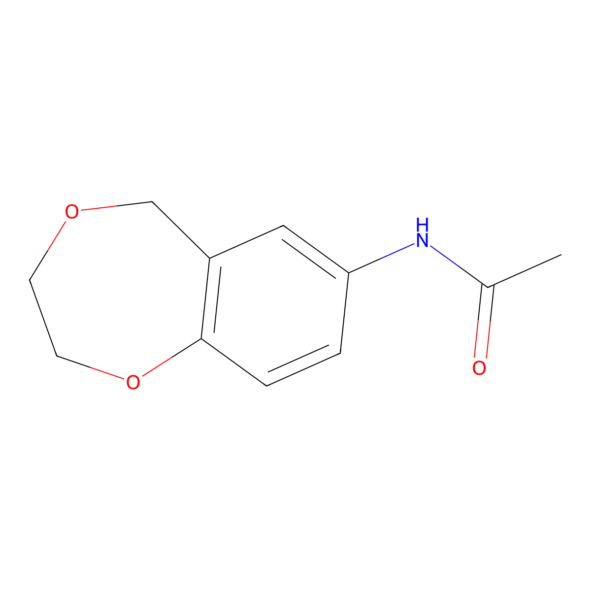 N-(2,3-dihydro-5H-1,4-benzodioxepin-7-yl)acetamide molecular structure, CAS 1134335-03-7