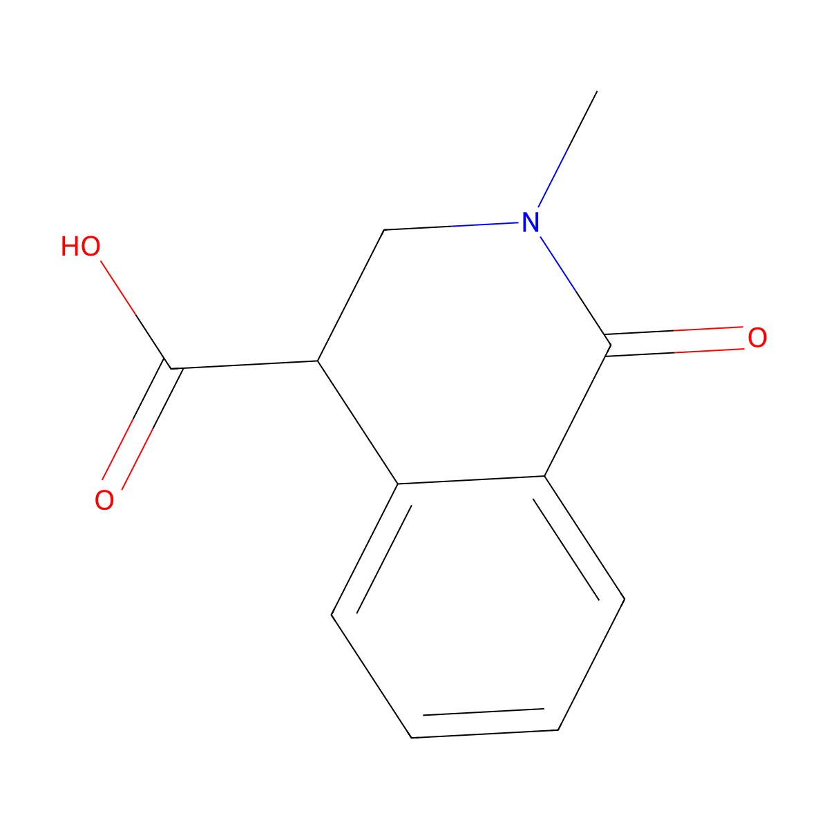 1,2,3,4-Tetrahydro-2-methyl-1-oxo-4-isoquinolinecarboxylic acid molecular structure, CAS 1134335-04-8
