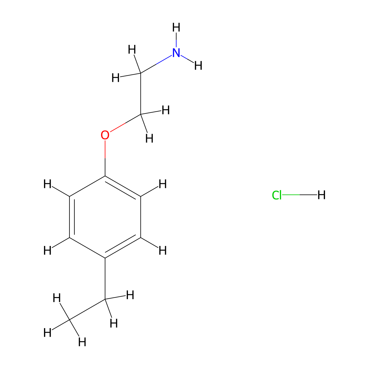 [2-(4-Ethylphenoxy)ethyl]amine hydrochloride molecular structure, CAS 1134361-67-3