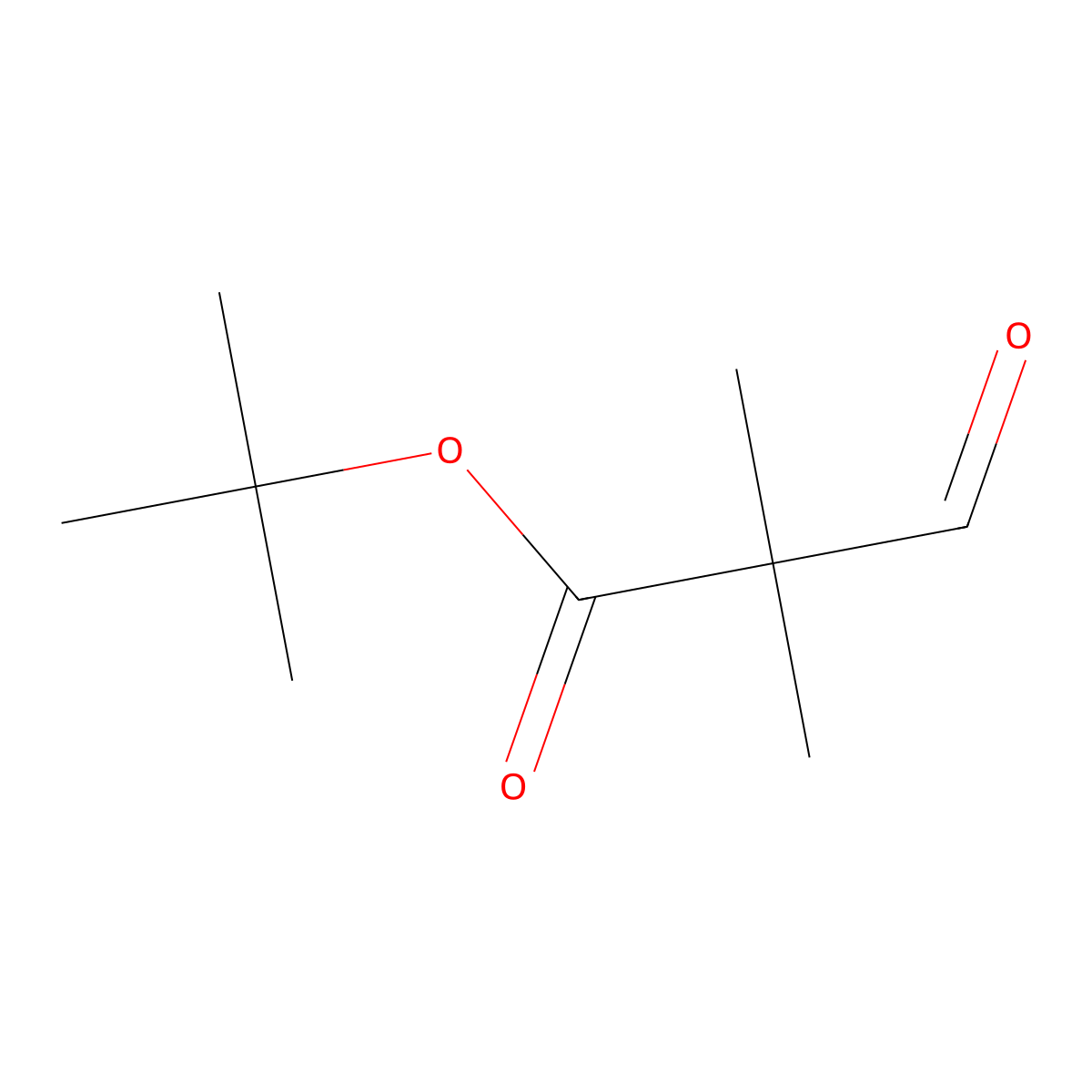 Tert-butyl 2,2-dimethyl-3-oxopropanoate molecular structure, CAS 113437-29-9