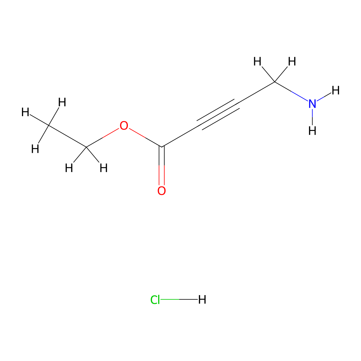 Ethyl 4-aminobut-2-ynoate hydrochloride molecular structure, CAS 113439-86-4