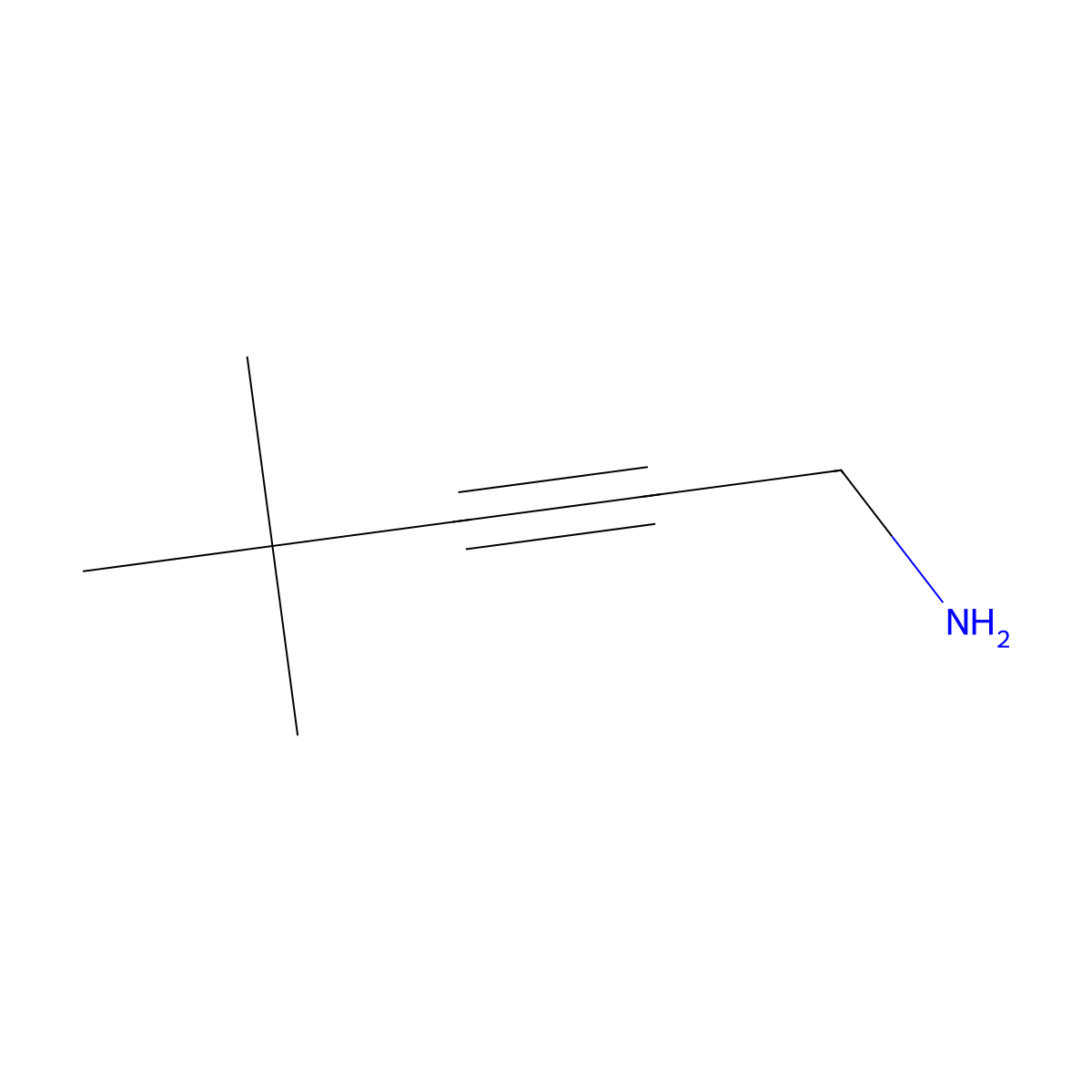 4,4-Dimethyl-2-pentyn-1-amine molecular structure, CAS 113439-90-0
