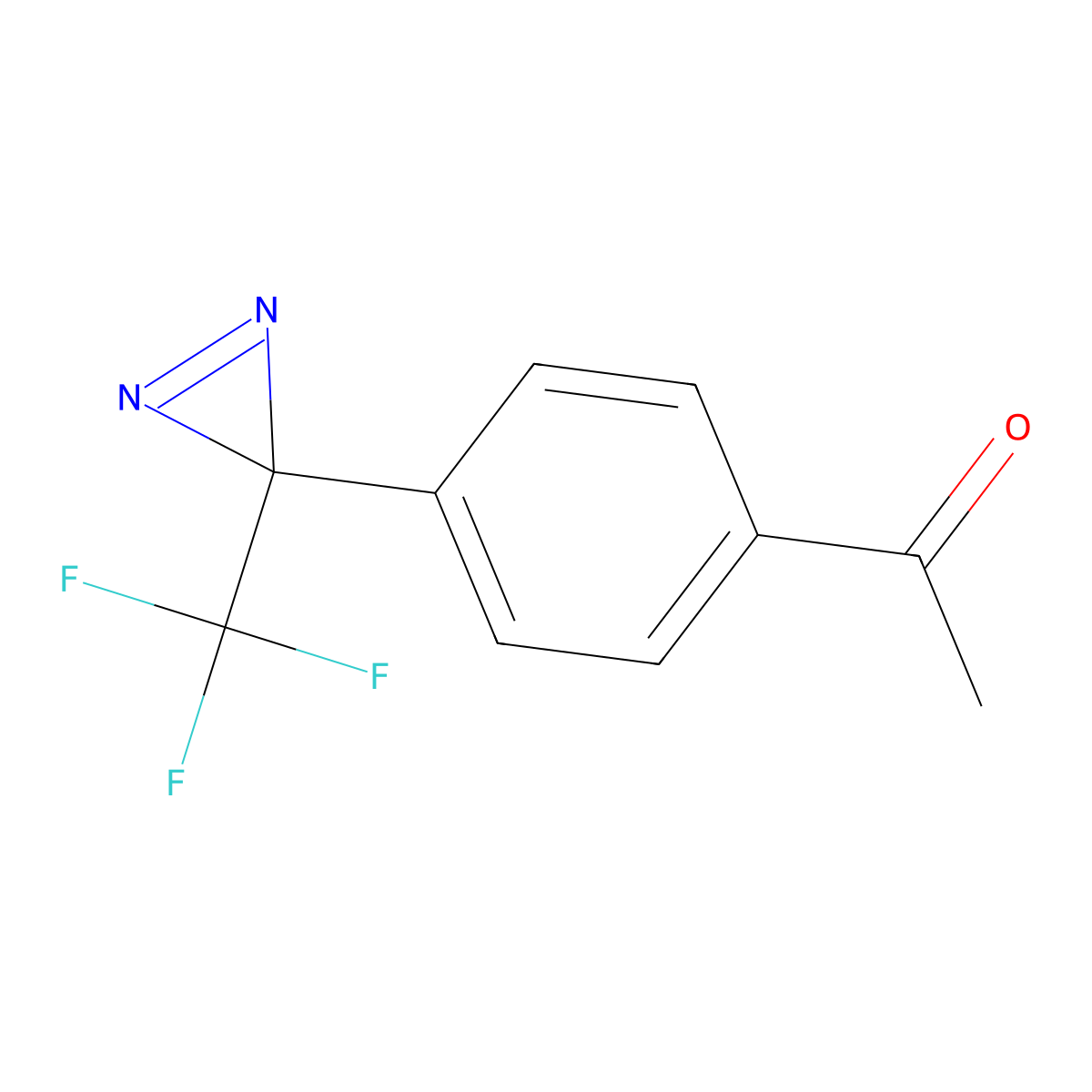 1-{4-[3-(trifluoromethyl)-3H-diazirin-3-yl]phenyl}ethan-1-one molecular structure, CAS 1134395-17-7