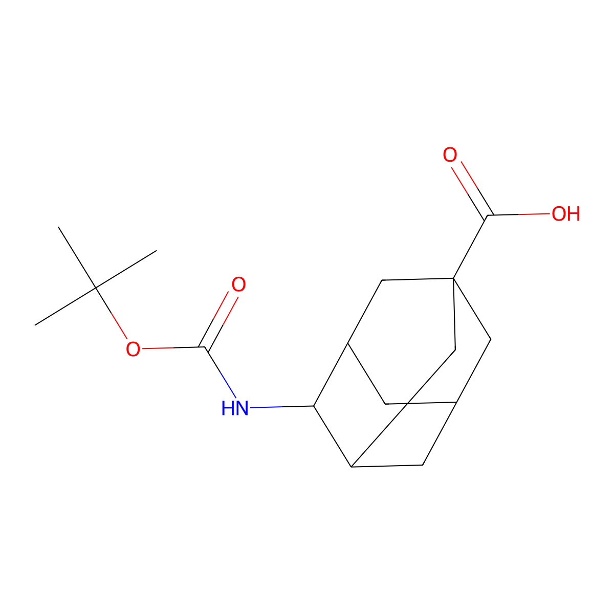 4-{[(Tert-butoxy)carbonyl]amino}adamantane-1-carboxylic acid molecular structure, CAS 1134409-51-0
