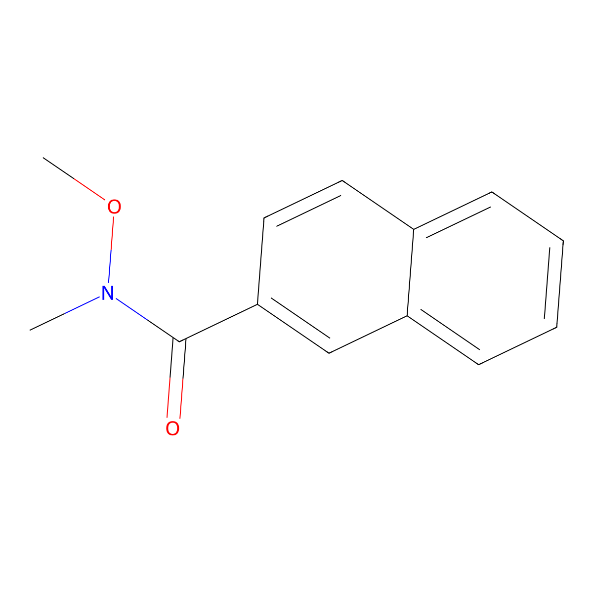 N-methoxy-N-methylnaphthalene-2-carboxamide molecular structure, CAS 113443-62-2