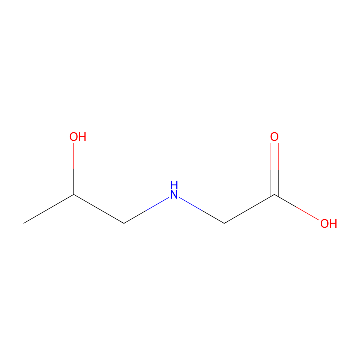 n-(2-Hydroxypropyl)glycine molecular structure, CAS 113447-24-8