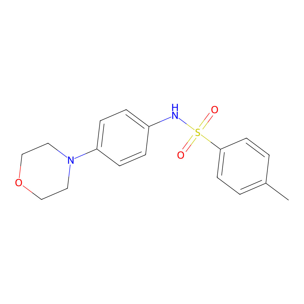 4-methyl-N-(4-morpholinophenyl)benzenesulfonamide molecular structure, CAS 113450-48-9