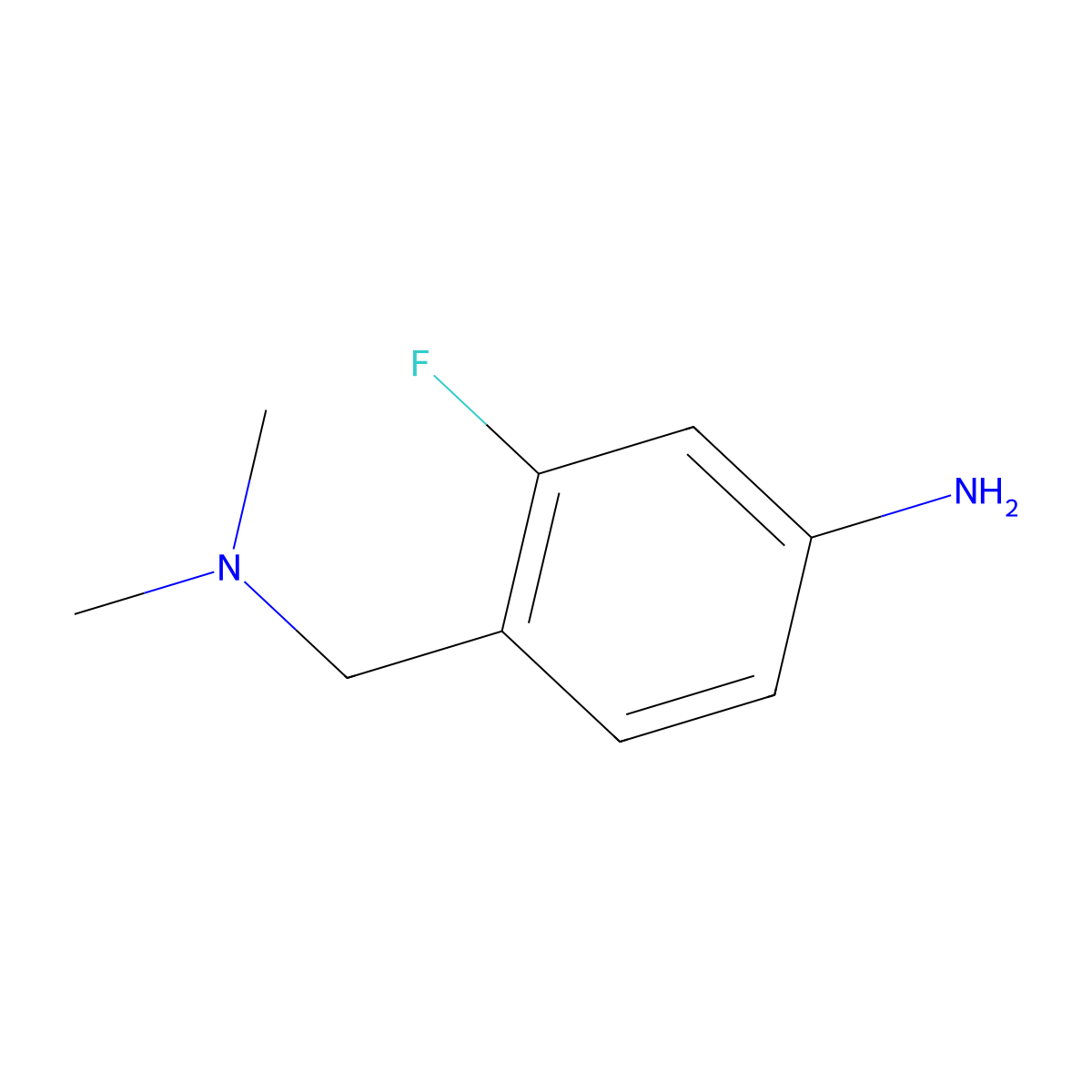 4-((Dimethylamino)methyl)-3-fluoroaniline molecular structure, CAS 1134541-61-9