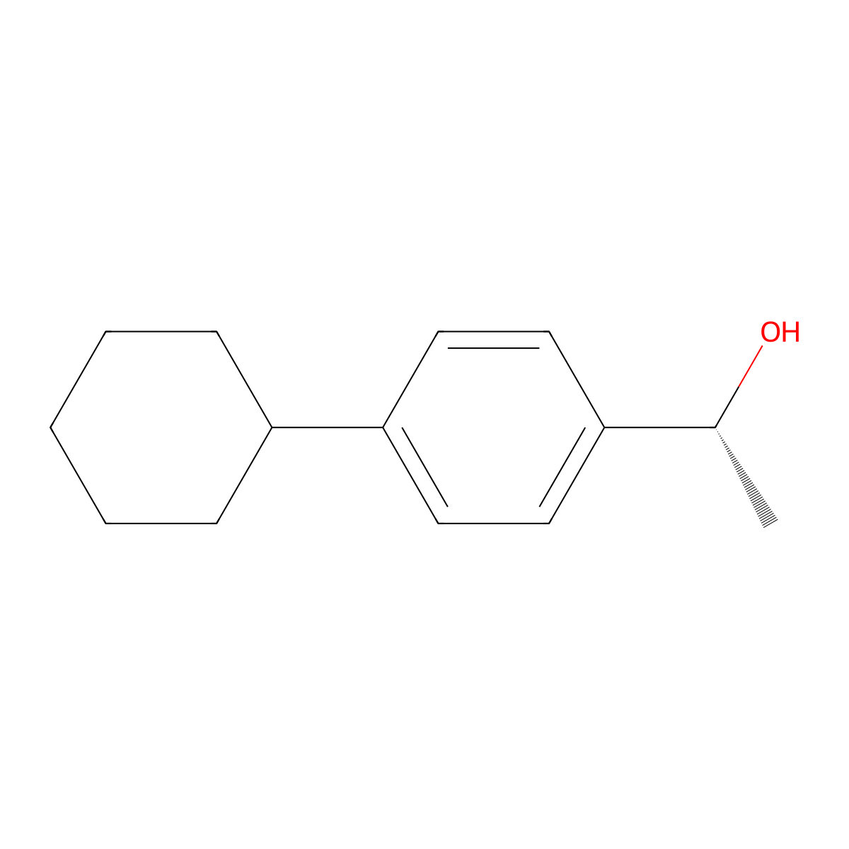 (1R)-1-(4-Cyclohexylphenyl)ethan-1-ol molecular structure, CAS 1134545-73-5