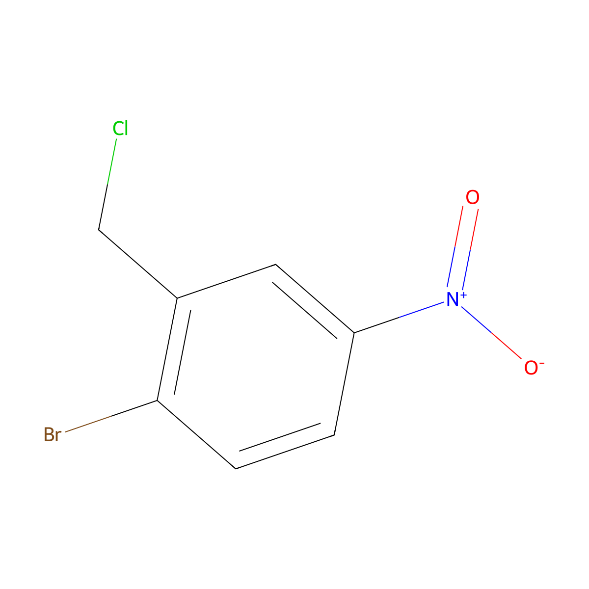 1-Bromo-2-(chloromethyl)-4-nitrobenzene molecular structure, CAS 1134559-00-4