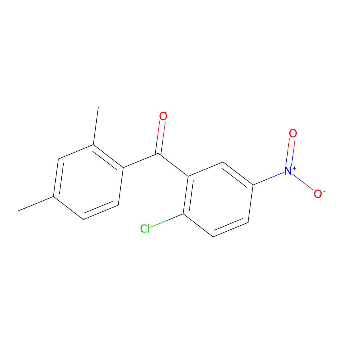 (2-Chloro-5-nitrophenyl)(2,4-dimethylphenyl)methanone molecular structure, CAS 113456-94-3