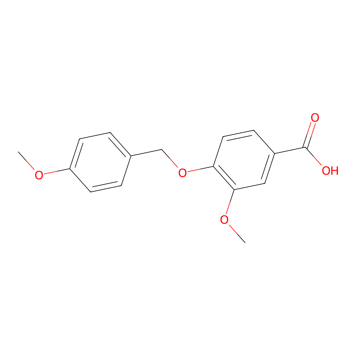 3-Methoxy-4-[(4-methoxyphenyl)methoxy]benzoic acid molecular structure, CAS 113457-28-6