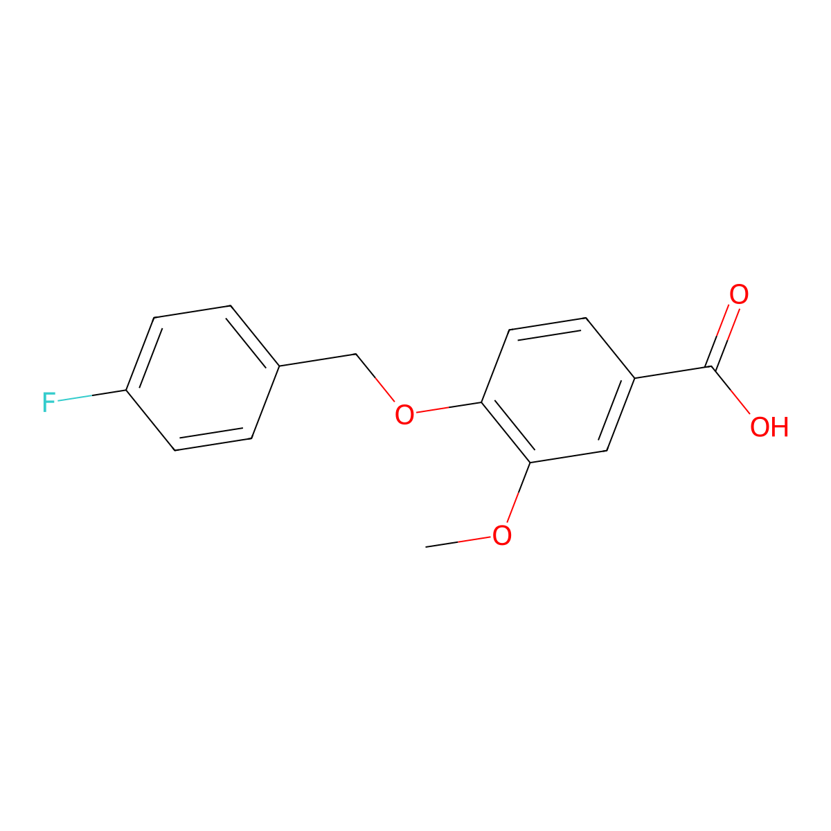4-[(4-Fluorobenzyl)oxy]-3-methoxybenzoic acid molecular structure, CAS 113457-32-2